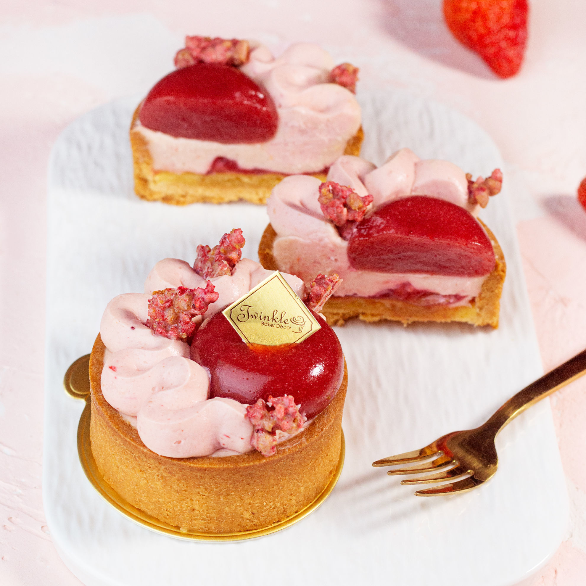 法式士多啤梨芝士撻